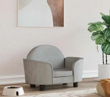 vidaXL Krevet za pse svjetlosivi 66 x 40 x 45 cm baršunasti - Venlo