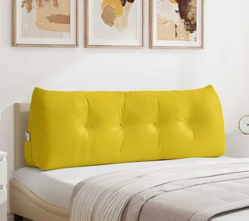 vidaXL Jastuk za leđa Žuta 140 x 24 x 50 cm Baršun - Venlo