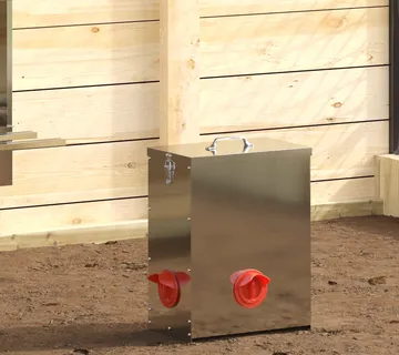 vidaXL Hranilica za piliće 2 Srebrna 32,5 x 20,5 x 43 cm 25 kg - Venlo