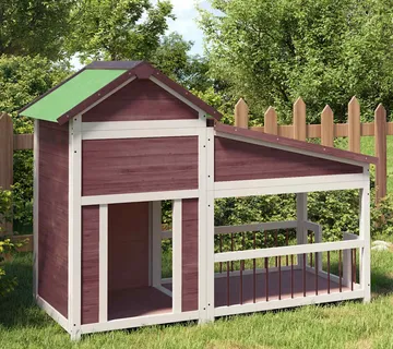 vidaXL Kućica za pse boja kave 143 x 60,5 x 109 cm od masivne borovine - Venlo