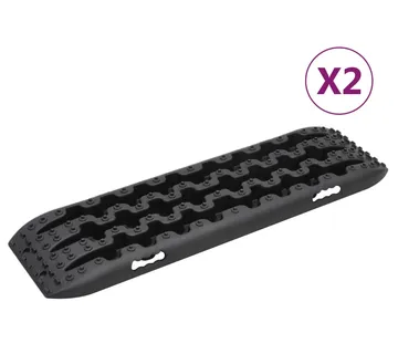 vidaXL Daske za vuču 2 kom crne 106 x 30,5 x 7 cm najlonske - Venlo