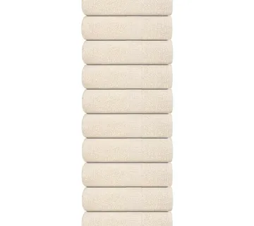 vidaXL Ručnici za pranje FROGN 10 kom krem boje 30x30 cm 360 g/m² - Venlo