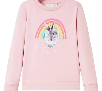 vidaXL Dječja topla majica svjetloružičasta 104 - Venlo