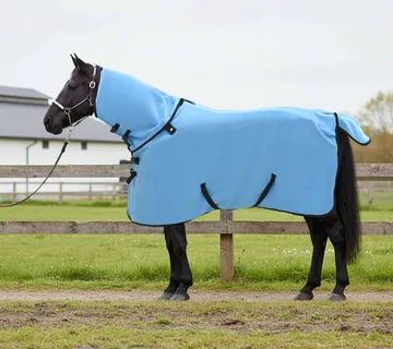 vidaXL Pokrivač za konje Pun Aqua 95 cm Poliester Fleece - Venlo