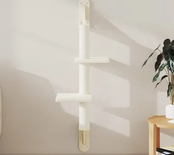 vidaXL Zidna penjalica za mačke sa stupom za grebanje krem 108 cm - Venlo