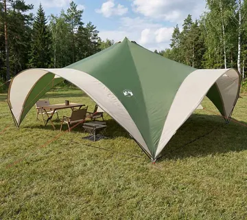 vidaXL Šator za zabave Zelena 600 x 600 x 400 cm Poliester i čelik - Venlo