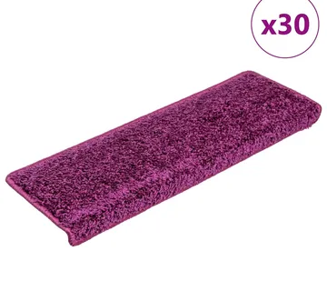 vidaXL Prostirke za stepenice 30 kom 65x21x4 cm ljubičaste pravokutne rubove - Venlo