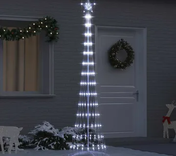 vidaXL LED božićno drvce Hladna bijela 250 cm Metal - Venlo
