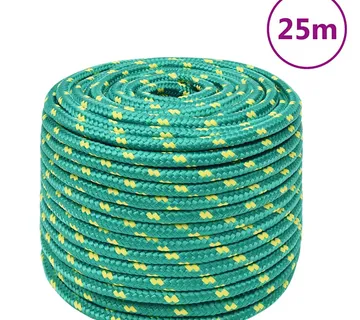 vidaXL Brodski konop zeleni 12 mm 25 m od polipropilena - Venlo