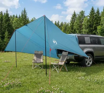 vidaXL Nadstrešnica za vozilo s krovom Plava 518 x 580 x 215 cm - Venlo