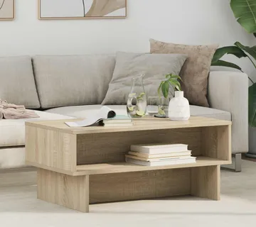 vidaXL Kava Stol Sonoma hrast 80 x 46 x 35 cm Konstruirano drvo - Venlo