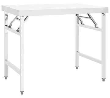 vidaXL Sklopivi kuhinjski radni stol 100 x 60 x 80 cm nehrđajući čelik - Venlo
