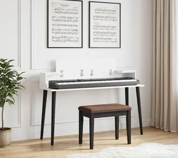 vidaXL Studio radni stol Bijela 110 x 36 x 19,5 cm Konstruirano drvo - Venlo