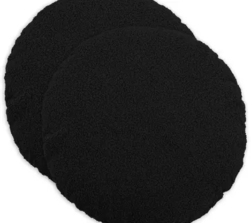vidaXL Presvlaka za jastuk 2 pcs HEERLEN Crna Ø 40 cm Bouclé - Venlo