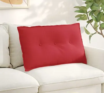 vidaXL Jastuk za leđa Crvena 80 x 19 x 50 cm tkanina - Venlo