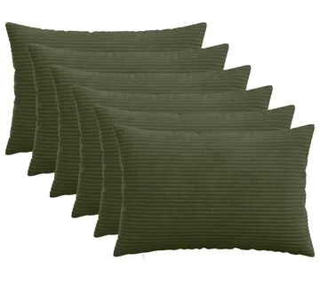 vidaXL Presvlaka za jastuk 6 pcs HEERLEN Zelena 30 x 50 cm Kord - Venlo