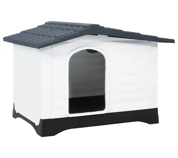vidaXL Kućica za pse siva 90,5x68x66 cm polipropilen - Venlo