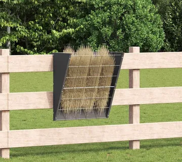vidaXL Viseća hranilica za sijeno Crna 61 x 33 x 66 cm 5 kg - Venlo