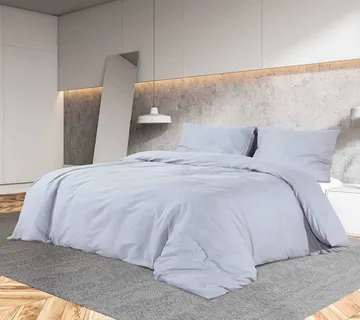 vidaXL Set posteljine za poplun sivi 140x200 cm lagana mikrovlakna - Venlo