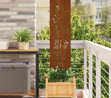 vidaXL Privatnost u vrtu Cvjetni Rđa 32 x 140 cm - Venlo