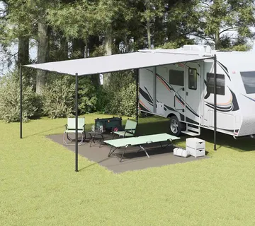 vidaXL Teppi za šator Svijetlo siva 500 × 300 cm Polietilen - Venlo