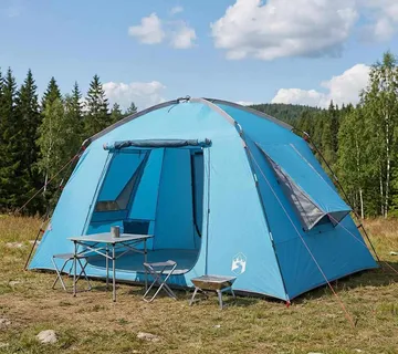 vidaXL Kabinski šator s krovom Plava 300 x 210 x 156 cm Poliester - Venlo