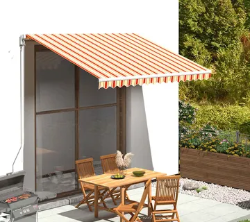 vidaXL Zamjenska tkanina za tendu žuta i narančasta 350 x 250 cm poliester - Venlo