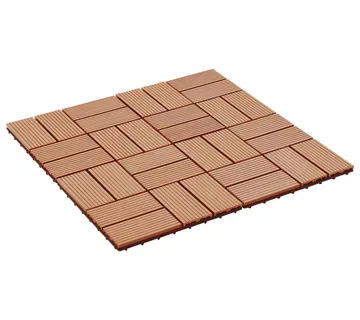 vidaXL Pločice za decking 22 kom. Tikovina 30 x 30 cm WPC - Venlo
