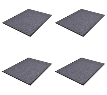 vidaXL PVC otirači 4 kom sivi 90 x 60 cm - Venlo
