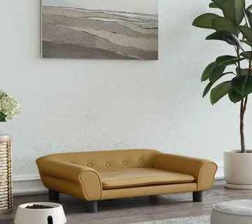 vidaXL Krevet za pse smeđi 70 x 48 x 22 cm baršunasti - Venlo