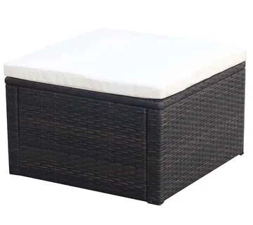 vidaXL Tabure od Poliratana 53x53x30 cm Smeđi - Venlo