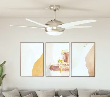 vidaXL Ukrasni stropni ventilator sa svjetlom 128 cm bijeli - Venlo
