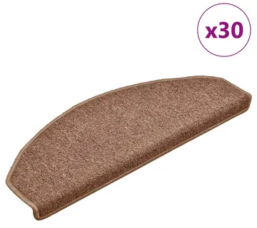 vidaXL Prostirke za stepenice 30 kom 65x24x4 cm Smeđe poluokrugle velike - Venlo