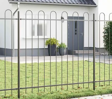 vidaXL Vrtna Ograda BOXTEL 4 kom. 6,8 x 1,5 m Čelik s prahom Siva - Venlo