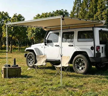 vidaXL Tenda za kamp-prikolicu i karavan 2,4 x 2 x 2,15 m bež - Venlo