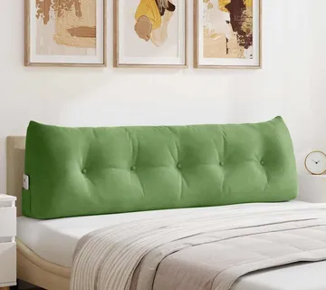 vidaXL Jastuk za leđa Svijetlo zelena 160 x 24 x 50 cm Baršun - Venlo