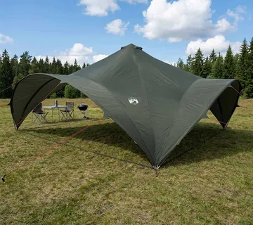vidaXL Šator za zabave s krovom Vojska zelena 600 x 600 x 400 cm - Venlo