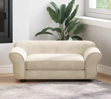 vidaXL Sofa za pse krem 72 x 45 x 30 cm plišana - Venlo