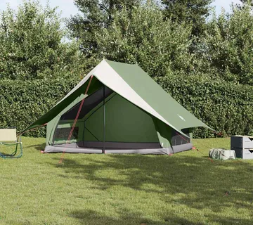 vidaXL Obiteljski šator s krovom Zelena i bijela 256 x 256 x 185 cm - Venlo