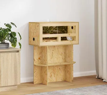 vidaXL Osnovica za terarij s policom Smeđa 60 x 30 x 50 cm OSB - Venlo