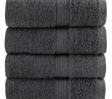 vidaXL Premium ručnici za goste SOLUND 4 kom. antracit 30x50 cm 600 g/m² - Venlo