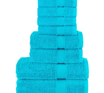 vidaXL 8-dijelni vrhunski set ručnika SOLUND tirkizni 600 gsm - Venlo