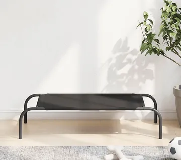 vidaXL Povišeni krevet za pse crni 90x50x20 cm Oxford tkanina i čelik - Venlo