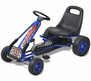 vidaXL Go Kart s Pedalama i Podesivim Sjedalom Plavi - Venlo