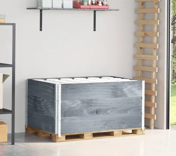 vidaXL Okviri za palete 3 kom sivi 120 x 80 cm od masivne borovine - Venlo