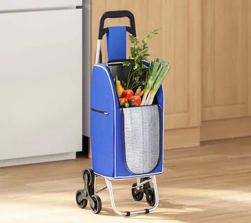 vidaXL Kolica za kupovinu Plava 39,5 x 33 x 93 cm Oxford tkanina - Venlo