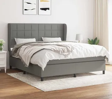 vidaXL Okvir kreveta s oprugama i madrac svjetlosivi 180x200cm tkanina - Venlo