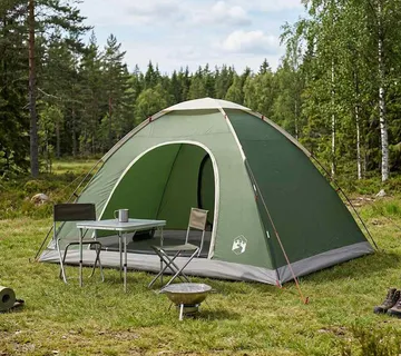 vidaXL Kamping šator 6-osobni Zelena 185T Poliester s PU premazom - Venlo