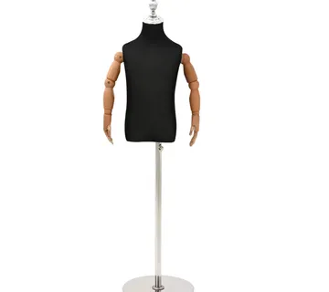 vidaXL Podesiva lutka 120-150 cm s postoljem Uniseks PP Crna - Venlo
