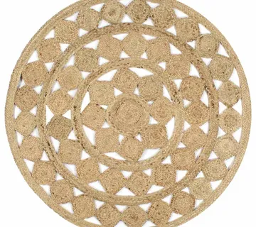 vidaXL Ručno rađeni pleteni tepih od jute 120 cm - Venlo